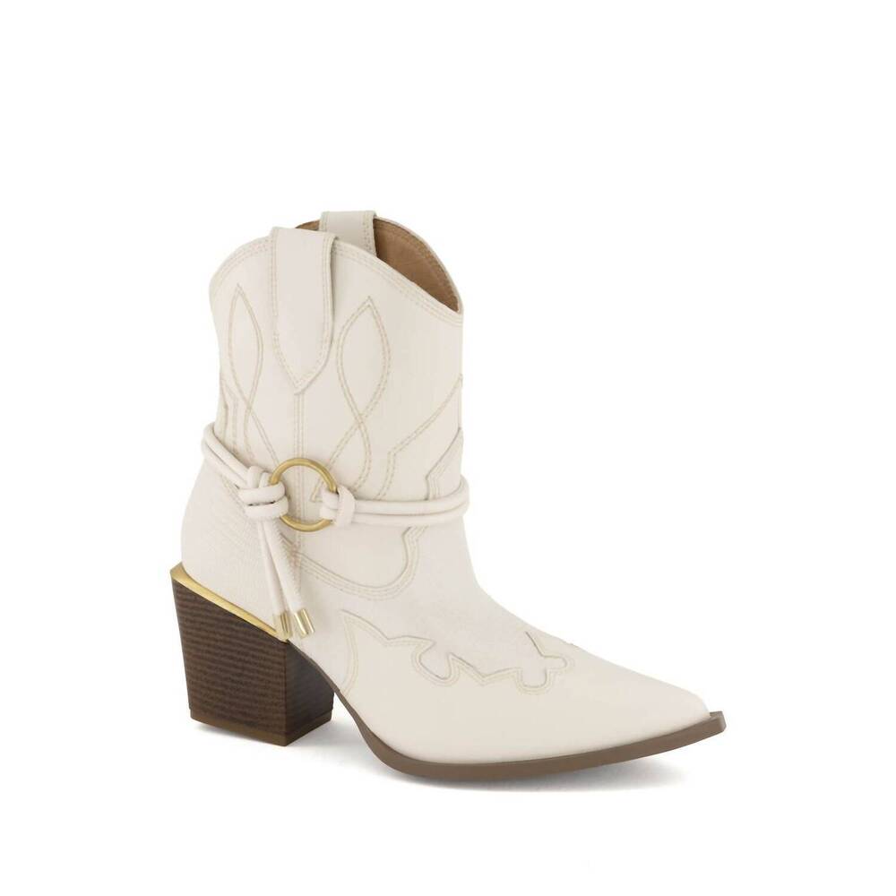 NEW ANDREA women's western fashion boots in bone